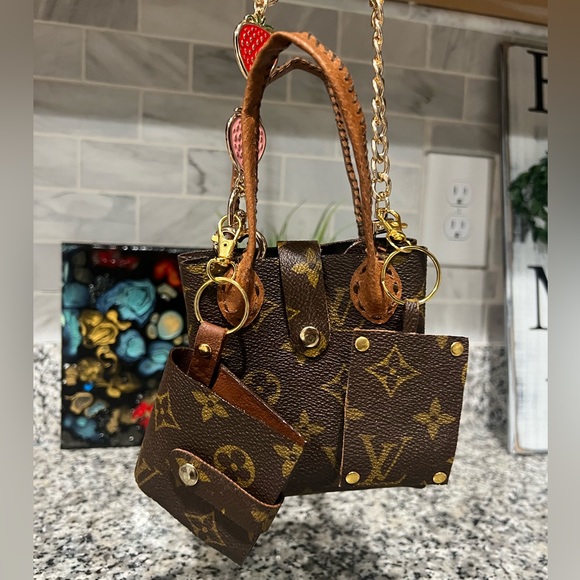 🤎 Micro Mini handmade Louis Vuitton Monogram Tote with non-brand chain 🤎 - Picture 5 of 15